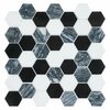 Andova Tiles SAMPLE Channing 2 x 2 Marble Honeycomb Mosaic Floor Use Tile SAM-ANDCHA121